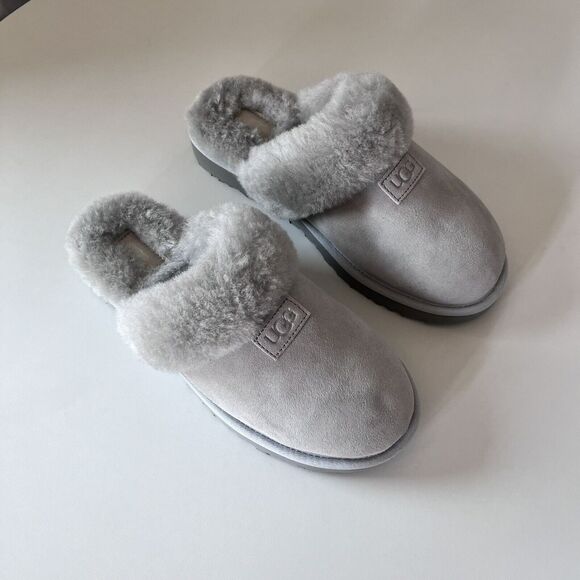 UGG 1126730 Womens Cozy Genuine Shearling Suede Slipper Light Grey US 9 - Picture 5 of 9
